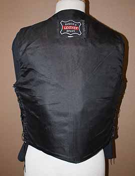 WOMENS BIKER/MOTORCYCLE LEATHER WESTERN FRINGE VEST M  