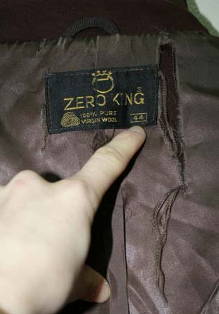 MENS VTG ZERO KING ROCKABILLY LEATHER JACKET/SHIRT 44  