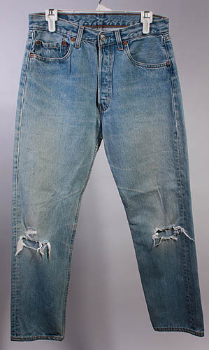 VTG LEVI/LEVIS 501 STRAIGHT LEG DENIM JEANS sz 31x29  