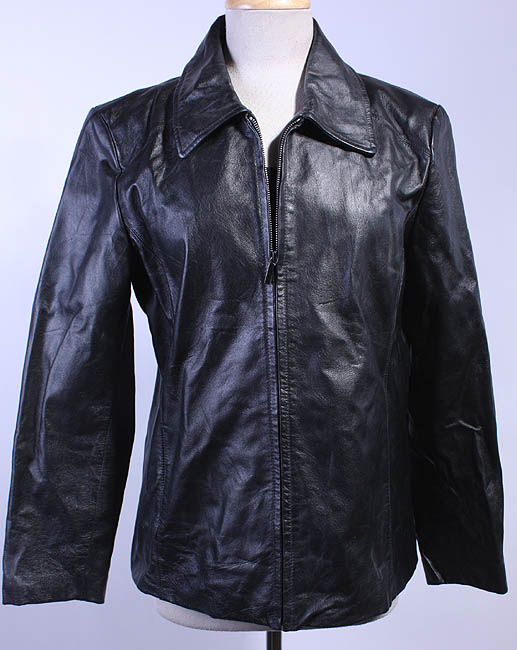 WOMENS WORTHINGTON CUTE LEATHER HIPSTER JACKET sz L  