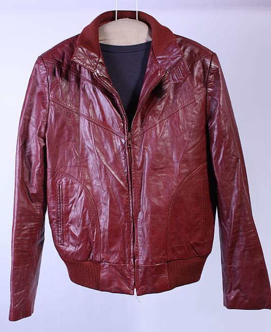 MENS VINTAGE 80s SOFT LEATHER BIKER/FLIGHT JACKET sz 42  