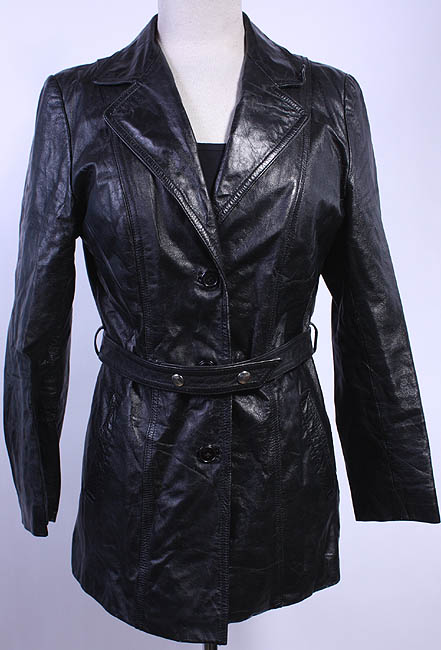 WOMENS VINTAGE CUTE SOFT LEATHER MOD JACKET/BLAZER sz M  