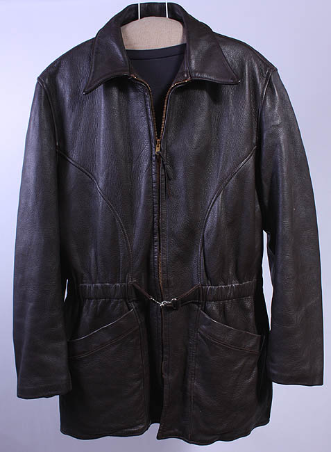 MENS VTG SOFT LEATHER/DEERSKIN FLIGHT COAT/JACKET sz 40  