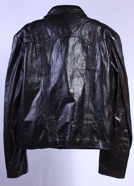 MENS VINTAGE 80s SOFT LEATHER BIKER/FLIGHT JACKET sz 44  