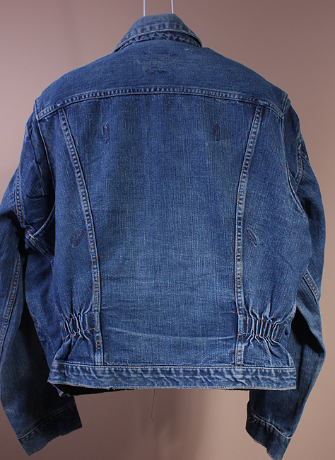 MENS VTG WRANGLER BLUEBELL PLEATED DENIM JACKET sz 44  