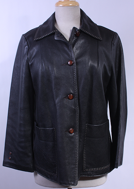 MENS VINTAGE SOFT DEERSKIN/LEATHER HIPSTER JACKET sz 38  