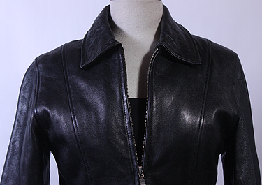 WOMENS LAURA LEIGH SOFT LEATHER HIPSTER JACKET sz S  